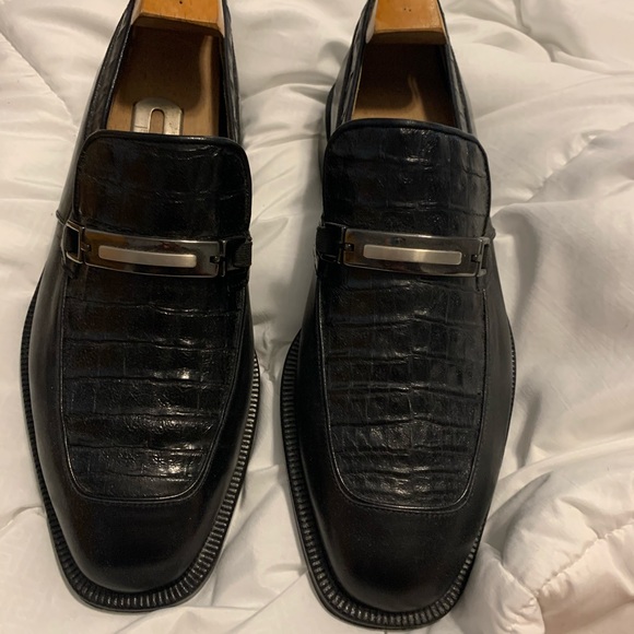 Men’s italian leather crocodile  loafers - Picture 3 of 5